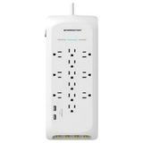 Monster 3001110 6 ft. 12 Outlets Power Strip with Surge Protection White