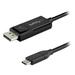 StarTech.com CDP2DP142MBD 6.6 ft. (2m) USB C to DisplayPort 1.4 Cable - Bidirectional - 8K 30 - HBR3 - Thunderbolt 3 - USB Type C Adapter (CDP2DP142MBD)