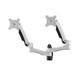 Amer Networks Long Articulating Dual Monitor Wall Mount Silver