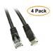 C&E 4 Pack Cat6 Snagless/Molded Boot Ethernet Patch Cable 6 Inch Black