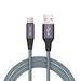 LG G7 ThinQ Gray Premium Braided 6ft Long Type-C Cable O8Z