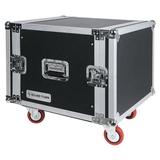 Sound Town Shock Mount 8U ATA Flight/Rack Case with 21â€� Rackable Depth and Casters 8-Space Size (STRC-SP8UW)