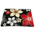 Black Gray Red Flower Leaves Colored 1 X Standard 7 x 9 Rectangle Non - Slip Rubber Mouse Pad