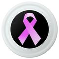 Breast Cancer Pink Ribbon on Black Novelty 9 Flying Disc