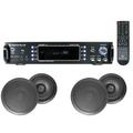 (4) Black Ceiling Speaker System+Bluetooth Amp/Receiver 4 Restaurant/Office