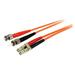Startech 1m Fiber Optic Cable - Multimode Duplex 62.5/125 - LSZH - LC/ST - OM1 - LC to ST Fiber Patch Cable - LC Male Network - ST Male Network - 1m - Orange