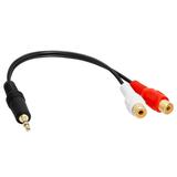 Cmple - 3.5mm Mini Plug to 2 RCA Female Audio Stereo Adapter 6 inch