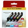 Canon 0390C005 (CLI-271) Ink Black/Cyan/Magenta/Yellow