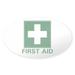 CafePress - First Aid Oval Sticker - Sticker (Oval)