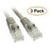 C&E Cat5e Gray Ethernet Patch Cable Snagless/Molded Boot 50 Feet 3 Pack