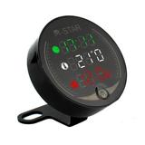 3 In 1 Motorcycle ATV Voltmeter+Electronic Clock+Thermometer Digital LED Temperature Voltage Tester