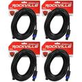 4 Rockville RCSS1425 25 14 AWG 100% Copper Speakon to Speakon Pro Speaker Cable