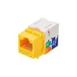 Monoprice Cat5E Punch Down Keystone Jack - Yellow | 110 Type IDC 90 Degree Connection