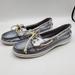 Coach Shoes | Coach Richelle Silver Glitter Boat Shoes | Color: Silver/White | Size: 6.5