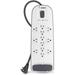 Belkin 12-Outlet Advanced Power Strip Surge Protector 8ft Cord Telephone And Coaxial Protection 3996 Joules White 12-Outlet No ethernet Power Strip