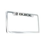 Buick Logo & Wordmark Chrome Plated Metal Top Engraved License Plate Frame