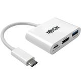 Tripp Lite USB 3.1 Gen 1 USB-C to HDMI Adapter with USB-A and USB-C PD Charging Ports Thunderbolt 3 Compatible 1080p