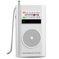 AM FM Radio Battery Operated Radio Portable Pocket Radio with Best Reception for Indoor/Outdoor Use Transistor Radio with Headphone Jack by MIKA (White)