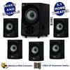 Acoustic Audio AA5172 Home 5.1 Bluetooth Speaker System with Optical Input and 4 Extension Cables