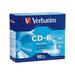 Verbatim 700MB 52X Branded 10 Packs Slim Case Disc Model 94935 - Retail