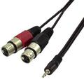 IEC L7203-25 3.5mm Male to 2 XLR Female Splitter 25 Feet