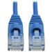 Tripp Lite Cat6a Gigabit Snagless Molded Slim UTP Network Patch Cable (RJ45 M/M) Blue 4 ft.