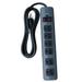 Master Electrician PS-649F-3 Black 6 Outlet Metal Surge Strip