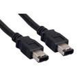 Kentek 6 feet FT 6 pin to 6 pin IEEE-1394a 1394 Firewire iLINK DV cable cord 400 Mbps PC DV IEEE1394 black