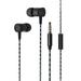 Super Sound Metal 3.5mm Stereo Earbuds/ Headset Compatible with Nokia X71 3.1 C 3.1 A 2.2 for Asus Zenfone 6/ 6z/ 6 2019/ Live (L2) (Black) - w/ Mic