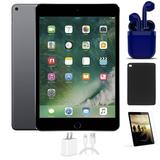 Open Box Apple iPad Air 2 16GB Space Gray Wi-Fi Only Bundle: Pre-Installed Tempered Glass Case Charger Bluetooth/Wireless Airbuds By Certified 2 Day Express