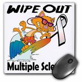 3dRose Wipe Out Multiple Sclerosis Ms Awareness Ribbon Cause Design - Mouse Pad 8 by 8-inch (mp_115202_1)