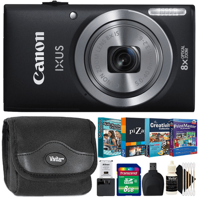 Must Have Canon Powershot Ixus 185 Elph 180 mp Slim Camera Black With Photo Editing Scrapbooking Collection Accessory Bundle From Teds Accuweather Shop