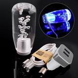 Car Gear Shift Knob Shifter Crystal Style Manual Shifting Head Universal LED Shift Lever 10cm/15cm/20cm/25cm