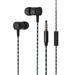 Super Sound Metal 3.5mm Stereo Earbuds/ Headset for BLU Vivo One Plus (2019) Go XL4 XI C6L Studio Mega (2018) (Black) - w/ Mic