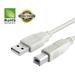 USB 2.0 Cable - A-Male to B-Male for Kruzwell Stage Piano (Specific Models Only) - 6 FT/2 PACK/IVORY