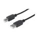 Manhattan Hi-Speed USB B Device Cable - USB 2.0 Type-A Male to Type-B Male 480 Mbps 6 ft. Black