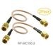 CablesOnline 2-Pack 6-inches SMA Male to SMA Male Gold-Plated RG316 Coax Low Loss RF Cables RF-MC100-2