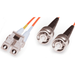 AYA 2 Meter OM2 LC/ST 50/125 Multi-Mode Duplex Fiber Patch Cable Riser Rated
