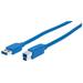 Manhattan SuperSpeed USB-A Male to USB-B Male Data + Charging Cable 1.5 ft. USB 3.2 Gen 1 5 Gbps Blue