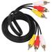UPBRIGHT NEW 3 RCA TO 3RCA Audio / Video AV Cable Cord Lead for Rane Serato SL1 Scratch Live DJ Interface New USB & 4 RCAs Cables Complete