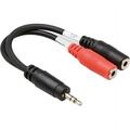 Hosa Y Cable Stereo Breakout 3.5 mm TRS to Dual 3.5 mm TSF