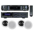 Rockville Home Theater Bluetooth Receiver+Equalizer EQ+(4) 8 Ceiling Speakers