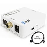Orei DA21 Optical SPDIF/Coaxial Digital to RCA L/R Analog Audio Converter with 3.5mm Jack Support Headphone/Speaker Outputs
