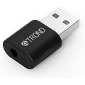 TROND External USB Audio Adapter Sound Card with One 3.5mm Aux TRRS Jack for Integrated Audio Out & Microphone in