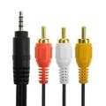 UPBRIGHT New 5FT Cable AV 3.5mm A/V mini plug to 3 RCA Audio Video TV Cable Cord Lead For Mi MDZ-09-AA Xiaomi Box 3 TV BOX