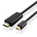 Mini DisplayPort to HDMI Adapter Cable (10FT) - 4K 4Kx2K 2160P Ultra HD UHD (Thunderbolt 2 Compatible) mDP Mini DP to HDMI Male Connector Port Video Audio Converter Plug Wire Cord - Black