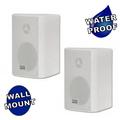 Acoustic Audio by Goldwood AA351W 2 Way High Performance Indoor Outdoor 500W Speakers with Powerful Bass (1 Pair White)