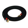 Monoprice Premium Two-Channel Audio Cable - 12 Feet - Black | 2 RCA Plug to 2 RCA Plug 22AWG Male to Male