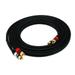 Monoprice Premium Two-Channel Audio Cable - 12 Feet - Black | 2 RCA Plug to 2 RCA Plug 22AWG Male to Male
