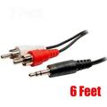 iMBAPrice 6 Feet 3.5mm Stereo Male to Two RCA Male Splitter Cable